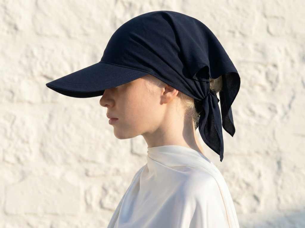 bandana visor hat black