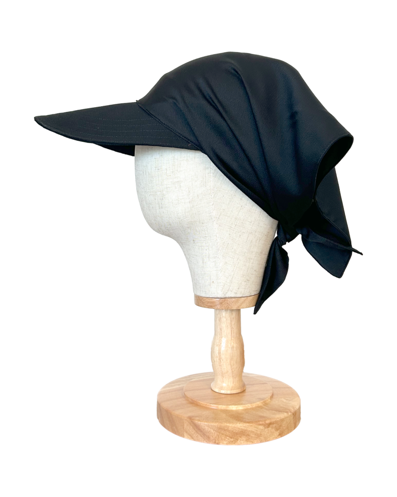 black hat side view mannequin
