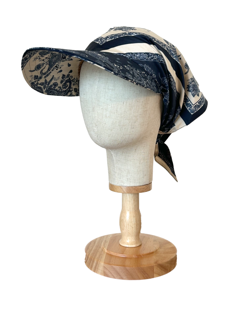 paisley tileshat 3/4 view mannequin