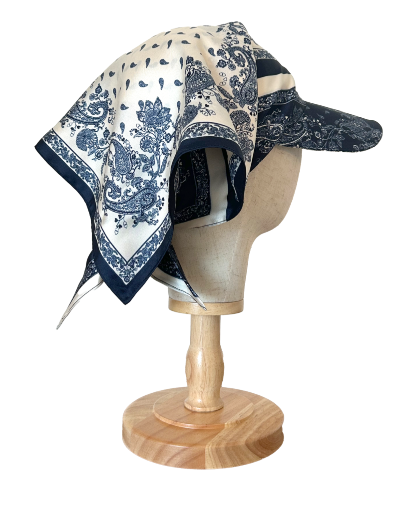 paisley tileshat 3/4 back view mannequin